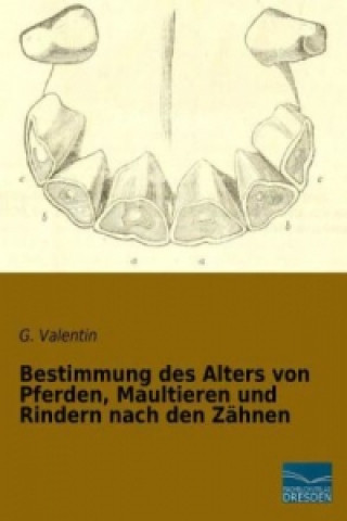 Knjiga Bestimmung des Alters von Pferden, Maultieren und Rindern nach den Zähnen G. Valentin