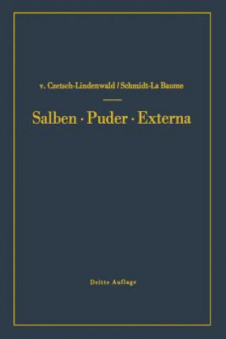 Kniha Salben - Puder - Externa Hermann Czetsch-Lindenwald