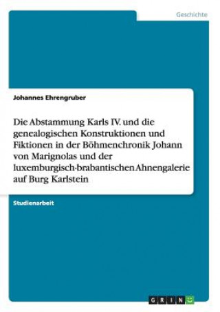 Könyv Abstammung Karls IV. und die genealogischen Konstruktionen und Fiktionen in der Boehmenchronik Johann von Marignolas und der luxemburgisch-brabantisch Johannes Ehrengruber