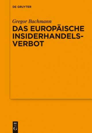 Carte Das Europäische Insiderhandelsverbot Gregor Bachmann