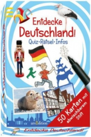 Joc / Jucărie Entdecke Deutschland!, 50 Karten m. abwischbarem Stift 