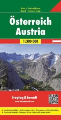 Nyomtatványok Austria, Folded West Road Map 1:300 000 