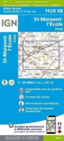Materiale tipărite IGN Karte, Serie Bleue St-Maixent-L'École, Lezay 