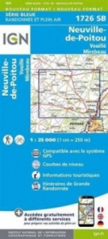 Materiale tipărite IGN Karte, Serie Bleue Neuville-de-Poitou 