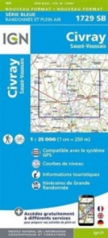 Materiale tipărite IGN Karte, Serie Bleue Civray-Sauzé 