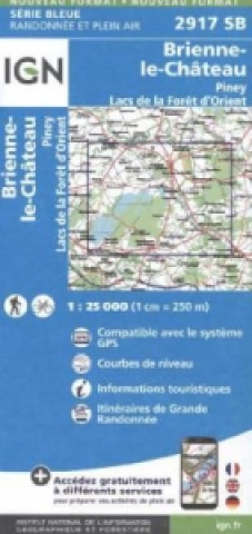 Nyomtatványok IGN Karte, Serie Bleue Brienne-Le-Chateau 