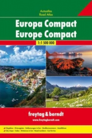 Tlačovina Europe Compact Road Atlas 1:1 500 000 