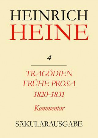 Carte Tragödien. Frühe Prosa 1820-1831. Kommentar Heinrich Heine