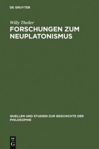 Libro Forschungen zum Neuplatonismus Willy Theiler