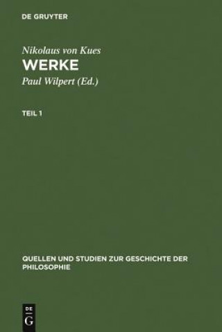 Könyv Werke Nikolaus Von Kues