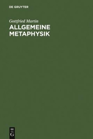 Book Allgemeine Metaphysik Gottfried Martin