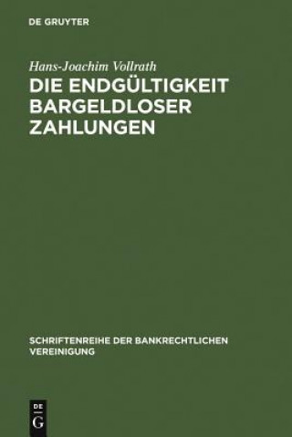 Könyv Endgultigkeit bargeldloser Zahlungen Hans-Joachim Vollrath