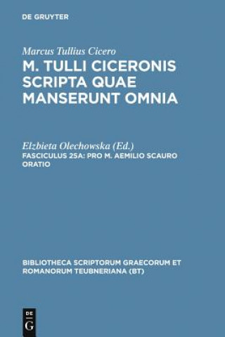 Kniha Scripta Quae Manserunt Omnia, CB Marcus Tullius Cicero