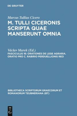 Kniha Scripta Quae Manserunt Omnia, CB Cicero/Marek