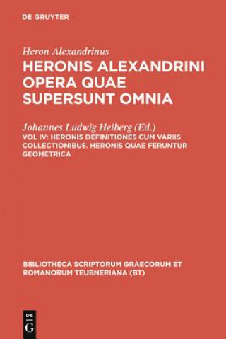 Carte Opera Quae Supersunt Omnia, V CB Heron Alexandrinus