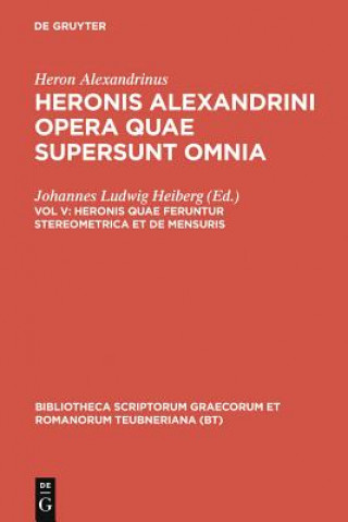 Książka Opera Quae Supersunt Omnia, V CB Heron Alexandrinus