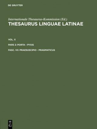 Kniha Praesuscipio - Pragmaticus Internationale Thesaurus-Kommission