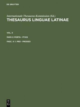 Book 1. Pro - Prodeo Internationale Thesaurus-Kommission