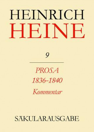 Könyv Prosa 1836-1840 - Kommentar Heinrich Heine