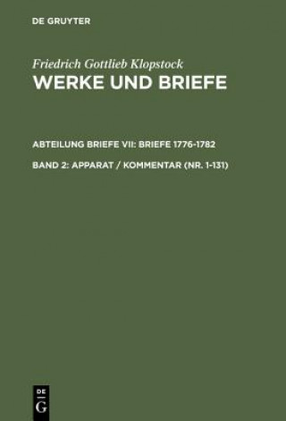 Könyv Apparat / Kommentar (Nr. 1-131) Friedrich Gottlieb Klopstock