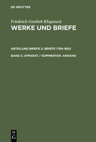 Knjiga Apparat / Kommentar. Anhang Friedrich Gottlieb Klopstock