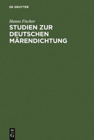 Kniha Studien Zur Deutschen Marendichtung Hanns Fischer