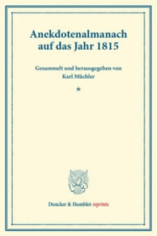 Knjiga Anekdotenalmanach auf das Jahr 1815. Karl Müchler