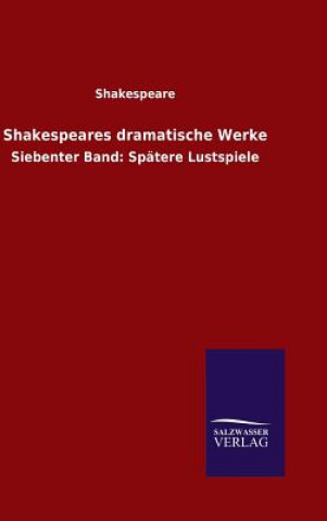 Kniha Shakespeares dramatische Werke Shakespeare