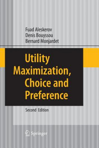 Kniha Utility Maximization, Choice and Preference FUAD ALESKEROV