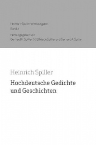 Książka Hochdeutsche Gedichte und Geschichten Gerhard A. Spiller