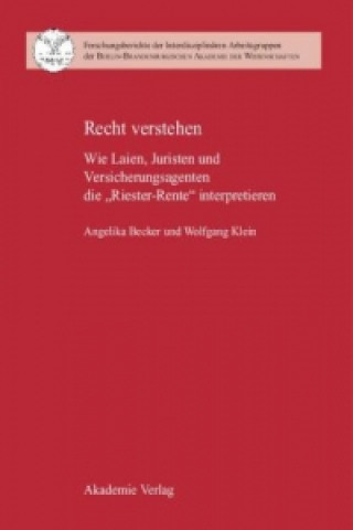 Kniha Recht Verstehen Angelika Becker