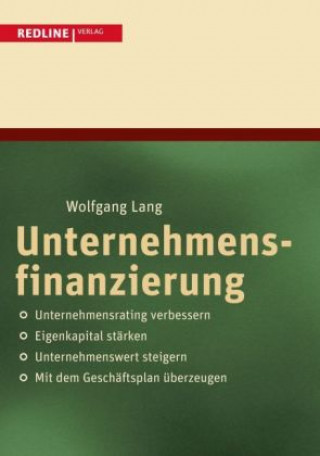 Libro Unternehmensfinanzierung Wolfgang Lang