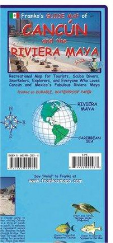 Kniha Franko Map Cancun & The Riviera Maya Gde 