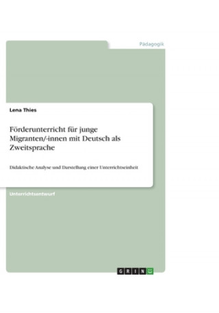 Könyv Foerderunterricht fur junge Migranten/-innen mit Deutsch als Zweitsprache Lena Thies