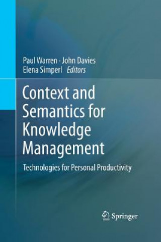 Buch Context and Semantics for Knowledge Management John Davies