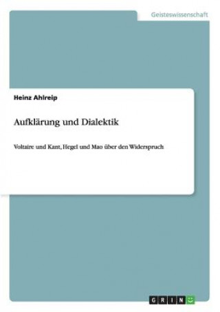 Könyv Aufklarung und Dialektik Heinz Ahlreip