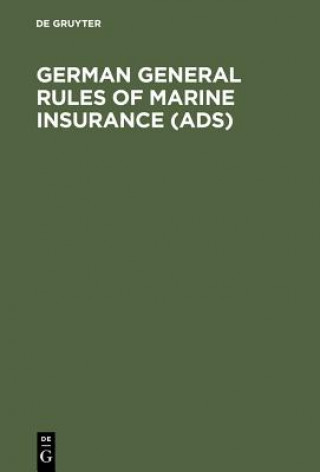 Książka German General Rules of Marine Insurance (ADS) Erdewin Pinckernelle