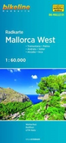 Tlačovina Bikeline Radkarte Mallorca West 