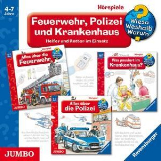 Hanganyagok Feuerwehr, Polizei und Krankenhaus, 3 Audio-CDs Wieso? Weshalb? Warum?/Various
