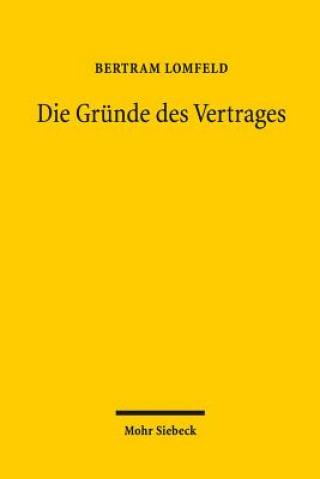 Książka Die Grunde des Vertrages Bertram Lomfeld
