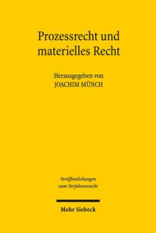 Kniha Prozessrecht und materielles Recht Joachim Münch