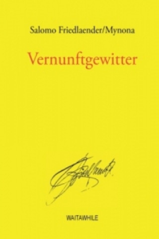 Книга Vernunftgewitter Salomo Friedlaender