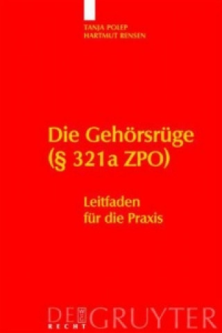 Kniha Die Gehoersruge ( 321a ZPO) Tanja Polep