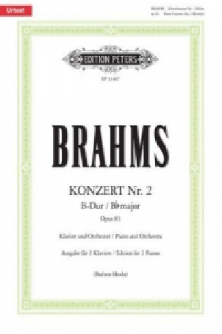 Nyomtatványok Konzert Nr. 2 B-Dur op. 83, 2 Klaviere zu vier Händen Johannes Brahms