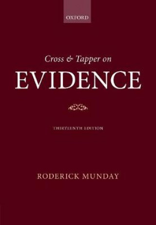 Könyv Cross & Tapper on Evidence Roderick Munday