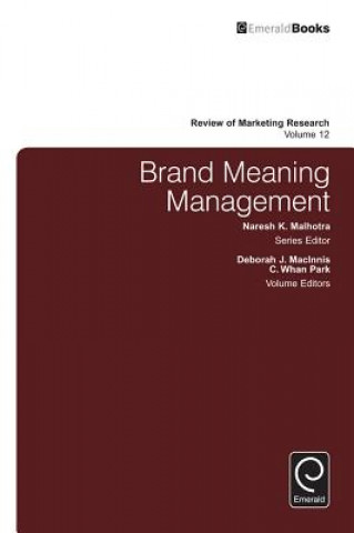Kniha Brand Meaning Management Deborah MacInnis