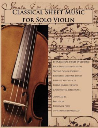 Książka Classical Sheet Music for Solo Violin Emily Rose