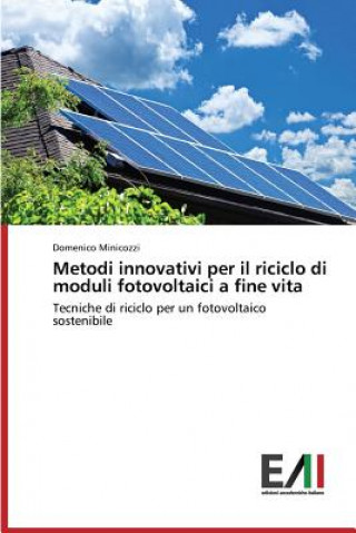 Kniha Metodi innovativi per il riciclo di moduli fotovoltaici a fine vita Minicozzi Domenico