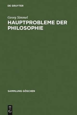 Kniha Hauptprobleme der Philosophie Georg Simmel