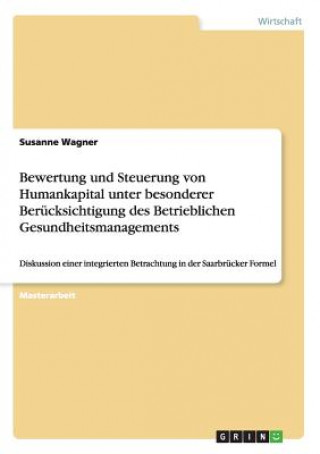 Carte Bewertung und Steuerung von Humankapital unter besonderer Berucksichtigung des Betrieblichen Gesundheitsmanagements Susanne Wagner